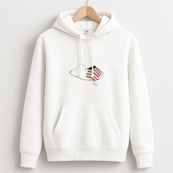 Moom On Grass Unisex Hoodie