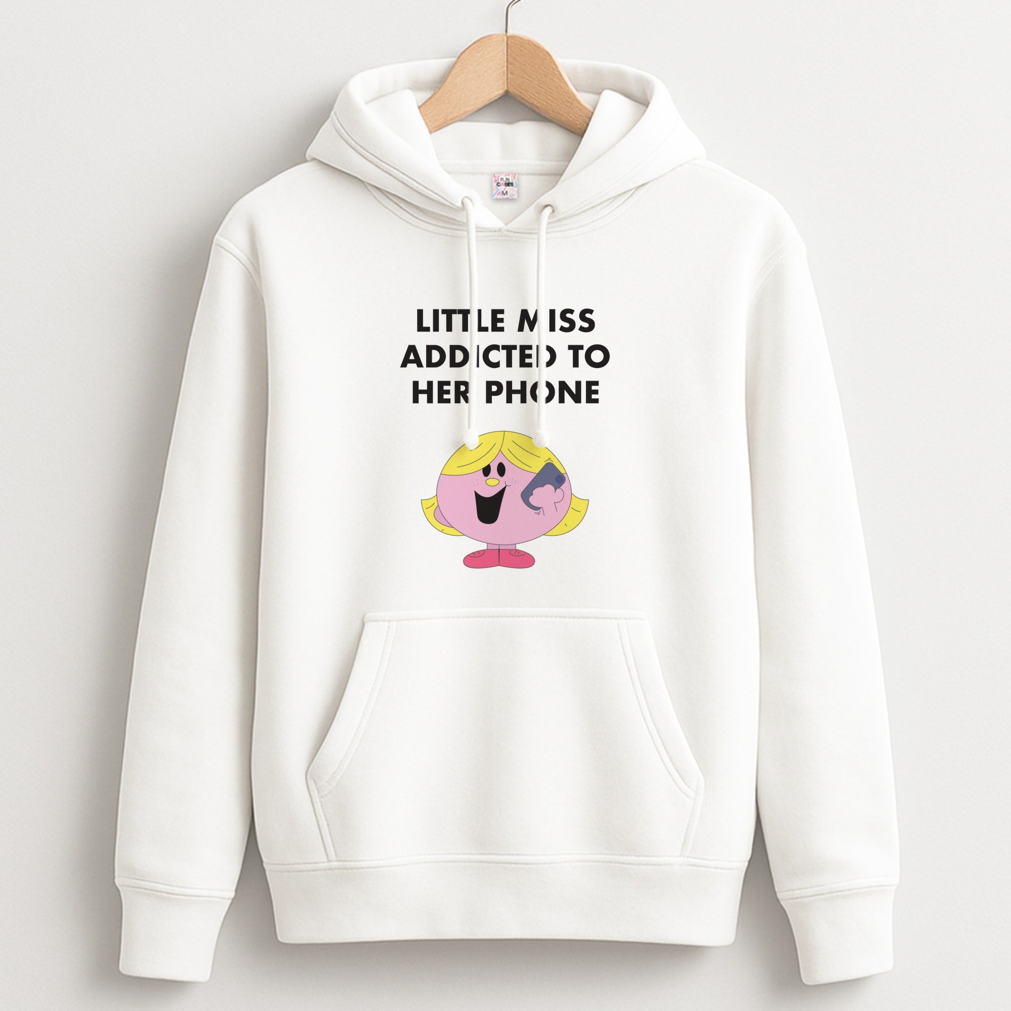 Little Miss Addicted To Her Phone - Aesthetic Quote Hoodie