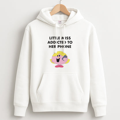 Little Miss Addicted To Her Phone - Aesthetic Quote Unisex Hoodie