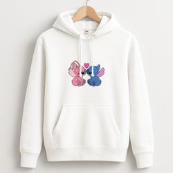 Angel And Blue Alien - Pink Alien Unisex Hoodie