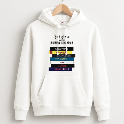 Hot Girls Watch Scary Movies Unisex Hoodie