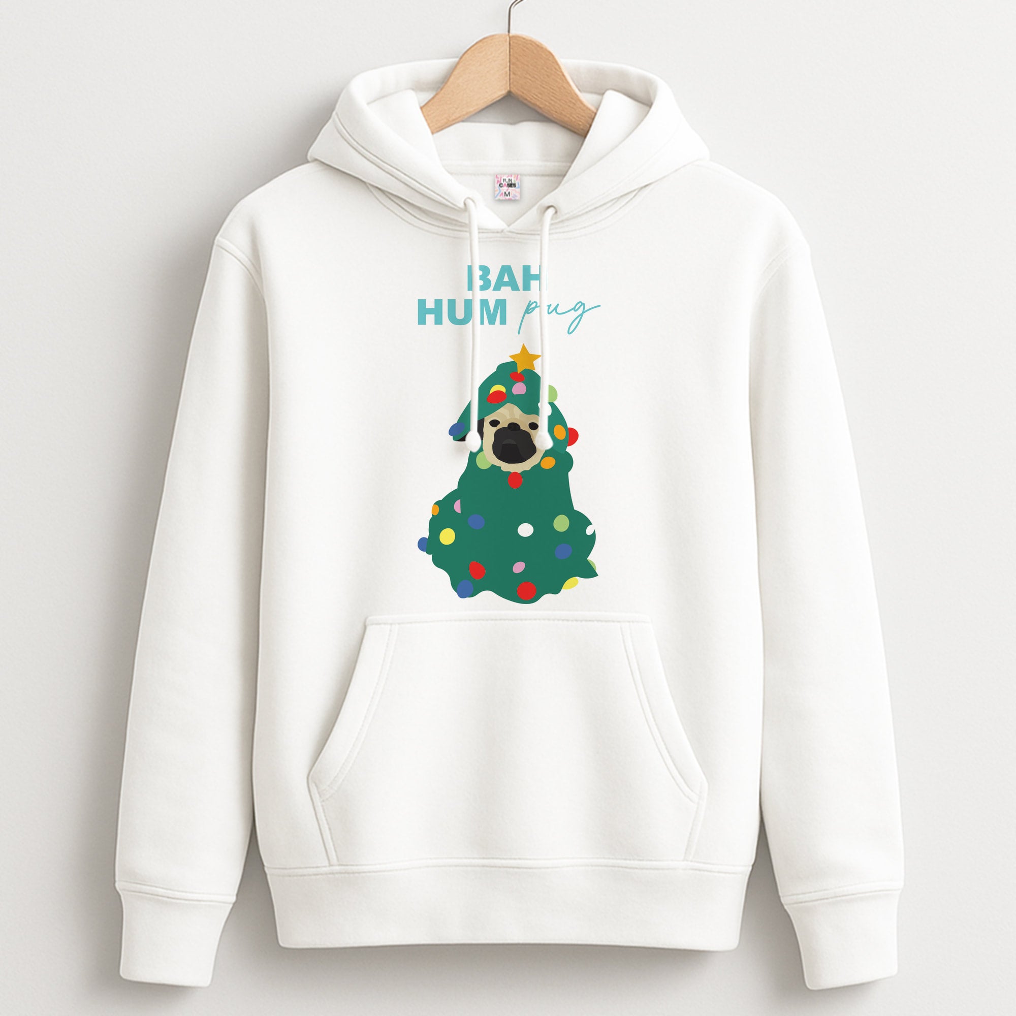 Bah Hum Pug Hoodie