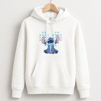Blue Alien Hearts Hoodie