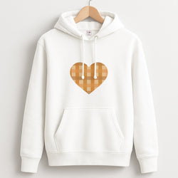 Orange Plaid Pattern- Autumn Unisex Hoodie