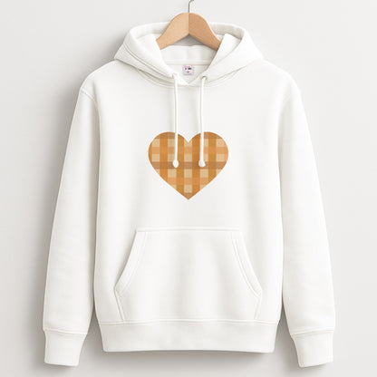 Orange Plaid Pattern- Autumn Unisex Hoodie