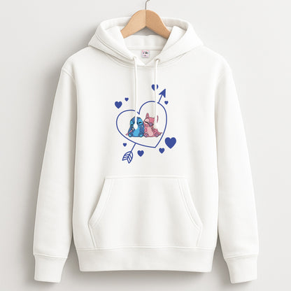 Arrow Heart - Pink Alien Unisex Hoodie
