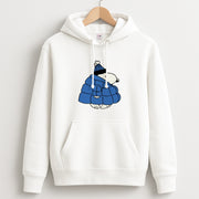 Cartoon Beagle Puffer Jacket Blue Hoodie 1