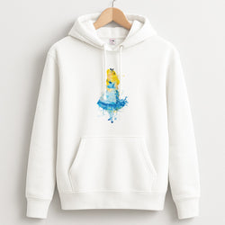 Watercolour Alice in Wonderland Fairytale Hoodie