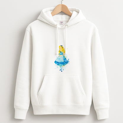 Watercolour Alice in Wonderland Fairytale Unisex Hoodie