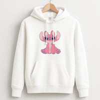 Sitting Down - Pink Alien Hoodie