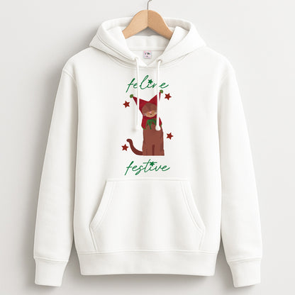 Feline Festive  Unisex Hoodie