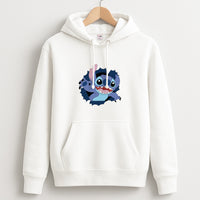Torn Blue Alien Hoodie