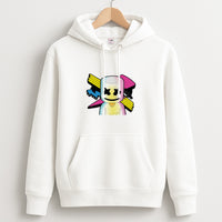 Neon Logo White Helmet DJ Hoodie