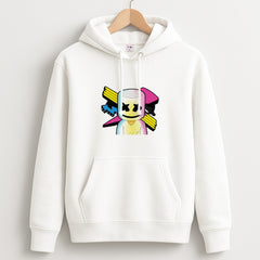 Neon Logo White Helmet DJ Hoodie