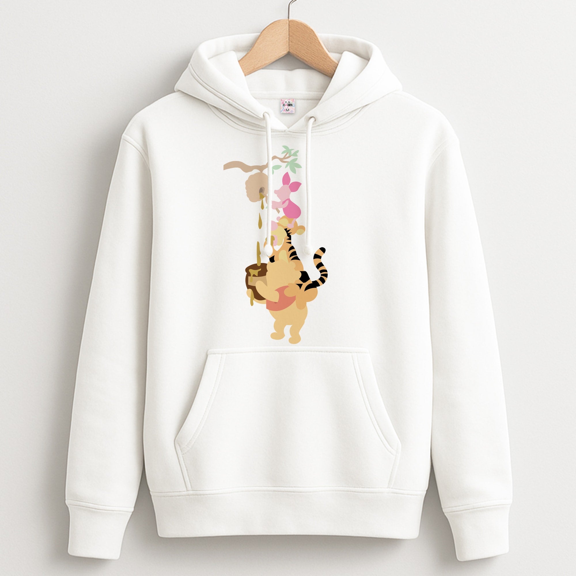 Bouncing Tiger , Piglet , Yellow Bear Unisex Hoodie
