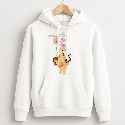 Bouncing Tiger , Piglet , Yellow Bear Unisex Hoodie
