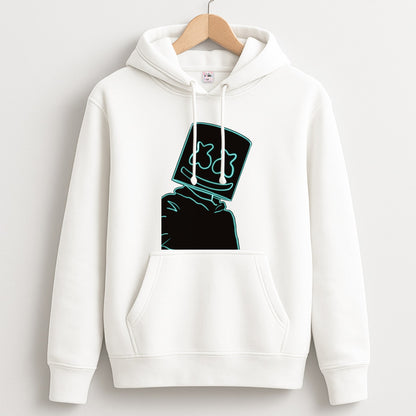 Black White Helmet DJ Neon Unisex Hoodie