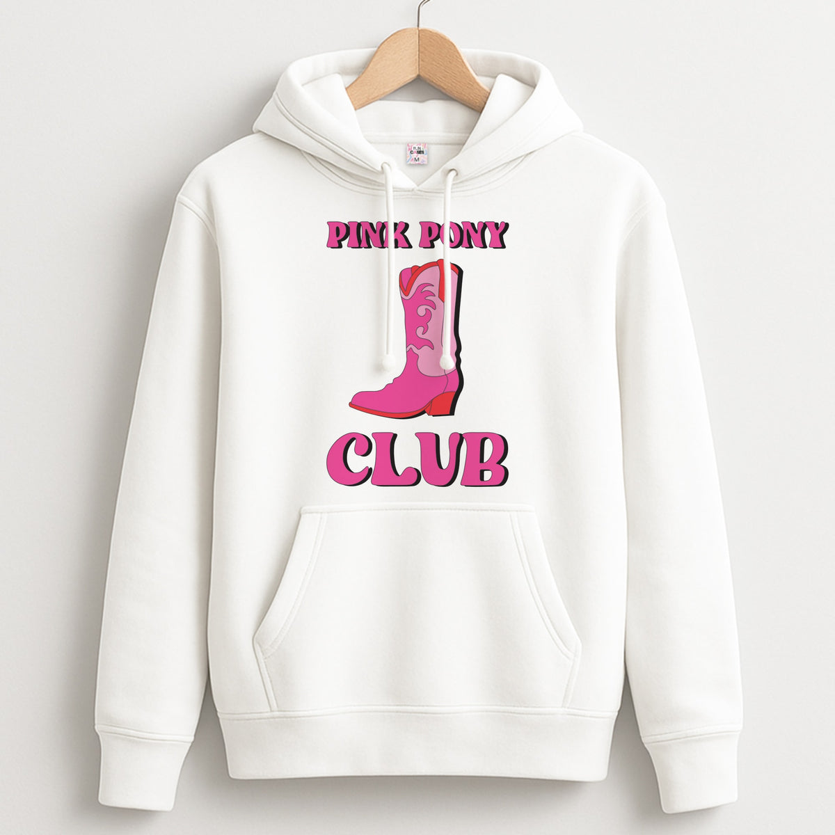 Zebra Print Pink Pony Club Hoodie