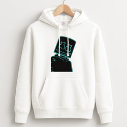 Black White Helmet DJ Neon Hoodie