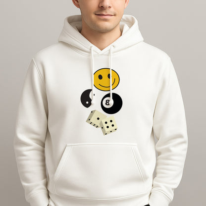 8 Ball Pattern - Skate Aesthetic  Unisex Hooded Pullover