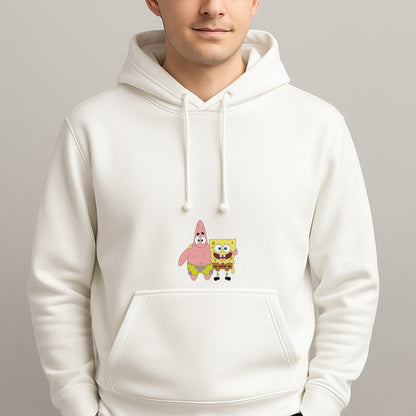 Patrick And Sponge Unisex Hooded Pullover