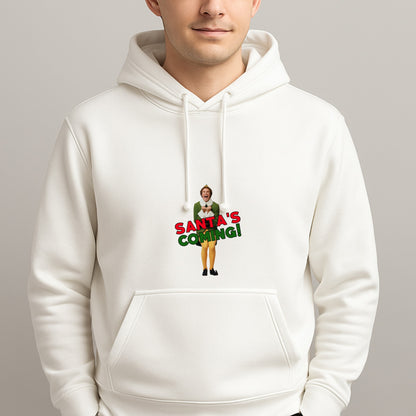 Buddy The Elf - Santa's Coming! Unisex Hooded Pullover