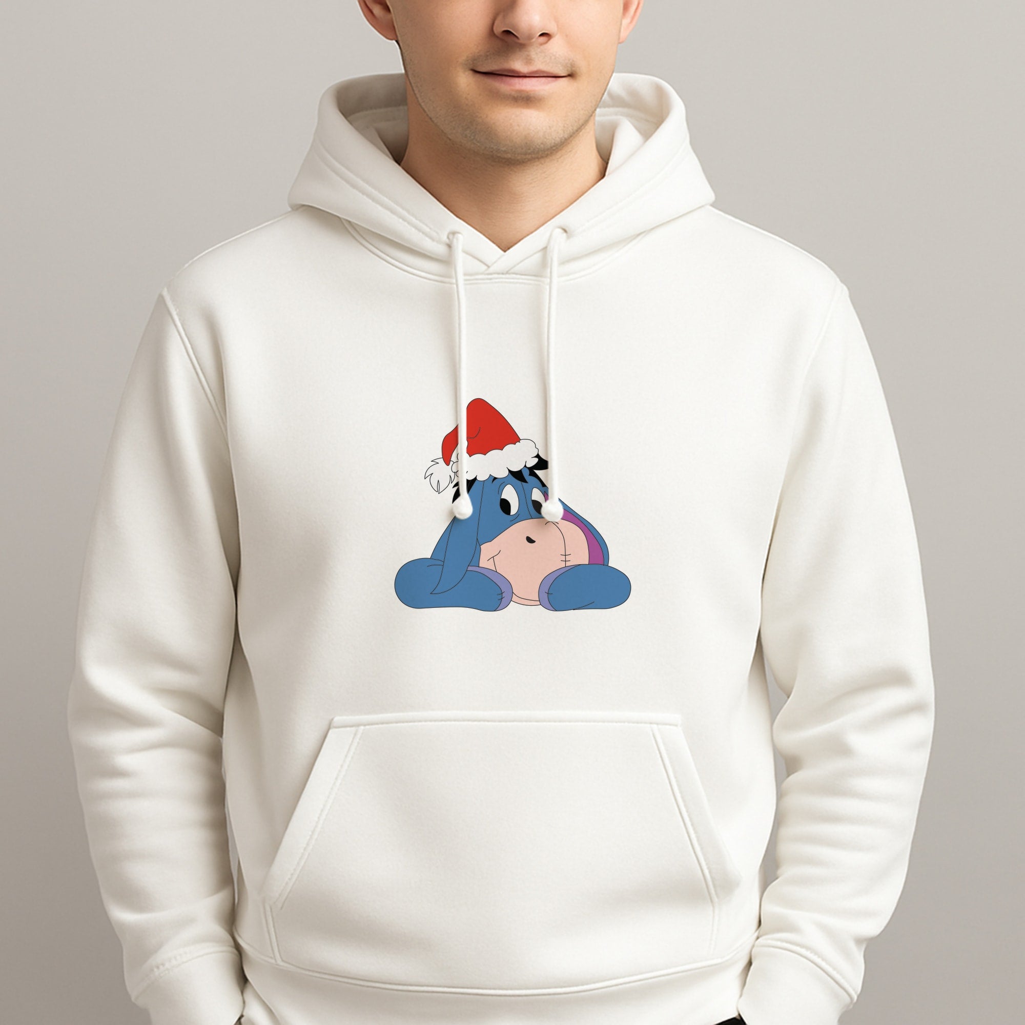 Donkey Pattern Christmas Unisex Hooded Pullover