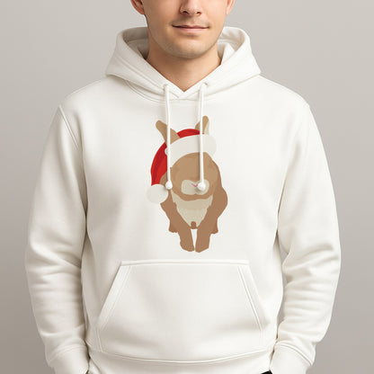 Rabbit Christmas Ears Unisex Hooded Pullover