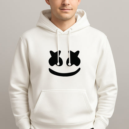 Black And White Helmet In Space  Unisex Hooded Pullover