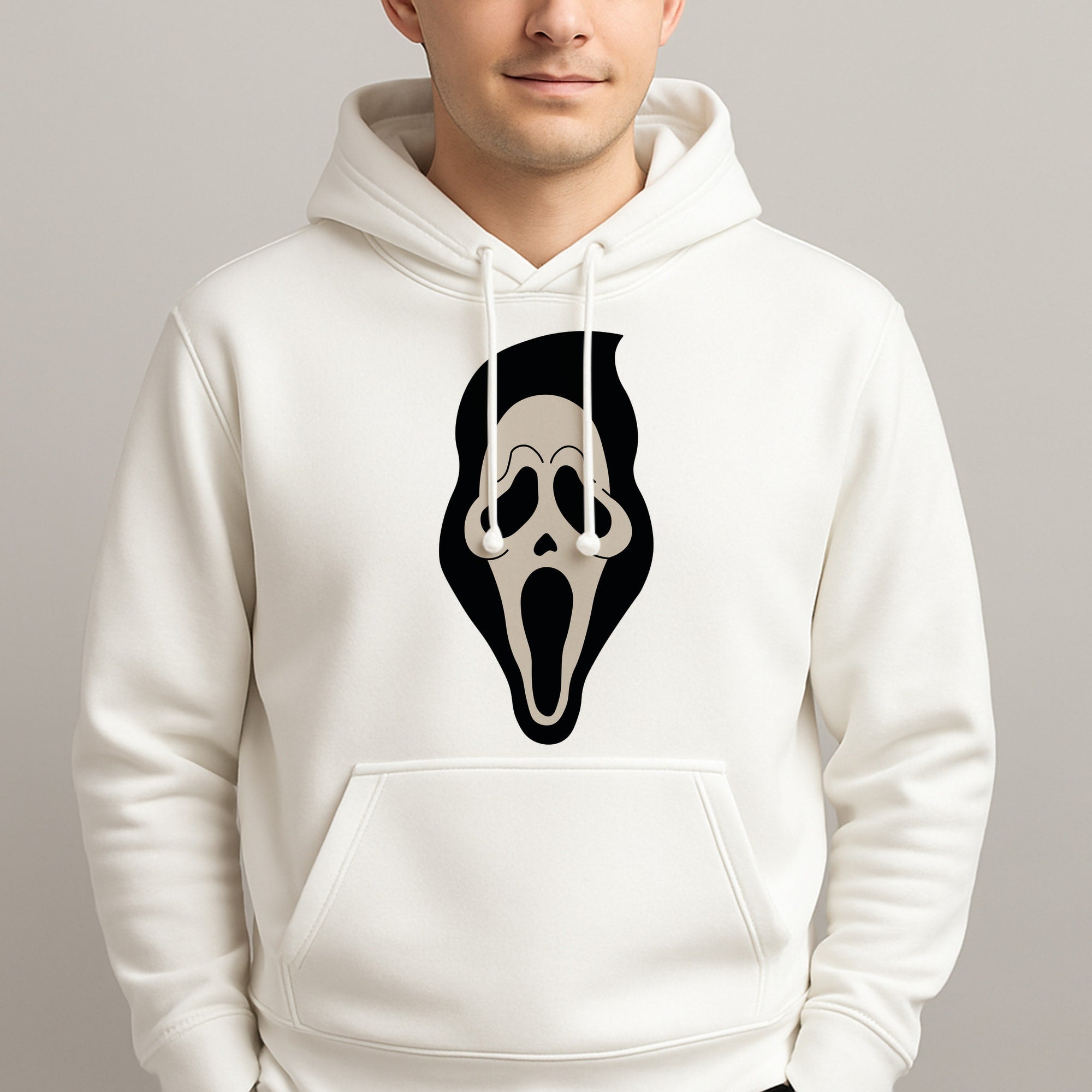 Pink Ghostface Pattern - Scream Unisex Hooded Pullover