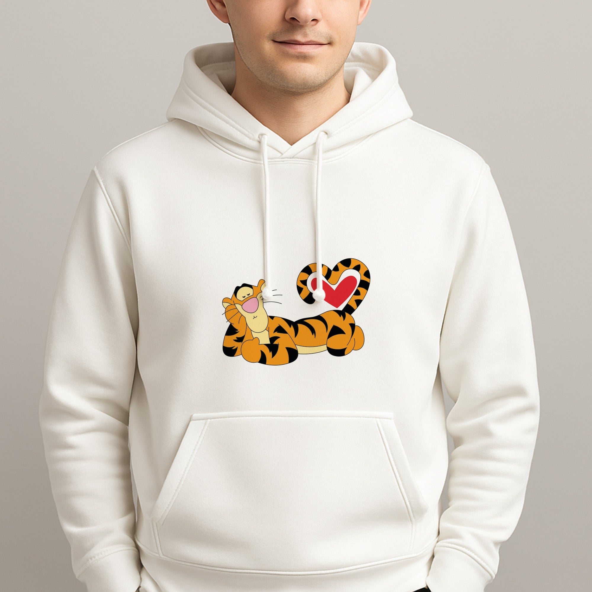 Tiger Valentine's Unisex Hooded Pullover