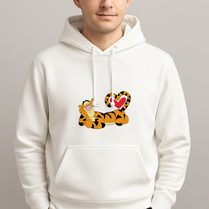 Tiger Valentine's Unisex Hooded Pullover