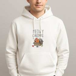 Meowy Christmas Unisex Hooded Pullover