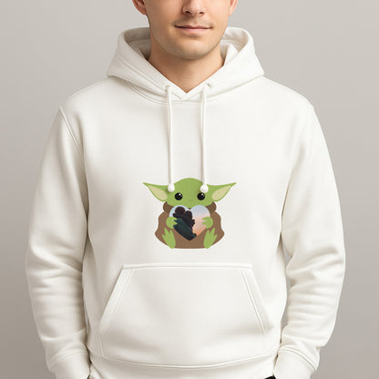 Baby Yoda - Personalised Couples Unisex Hooded Pullover