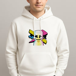 Neon Logo White Helmet DJ Hoodie