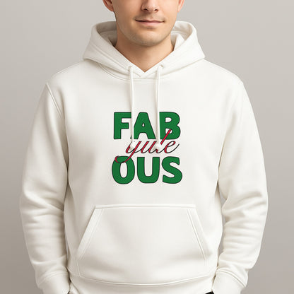 Fab-Yule-Ous Red - Christmas Puns Unisex Hooded Pullover
