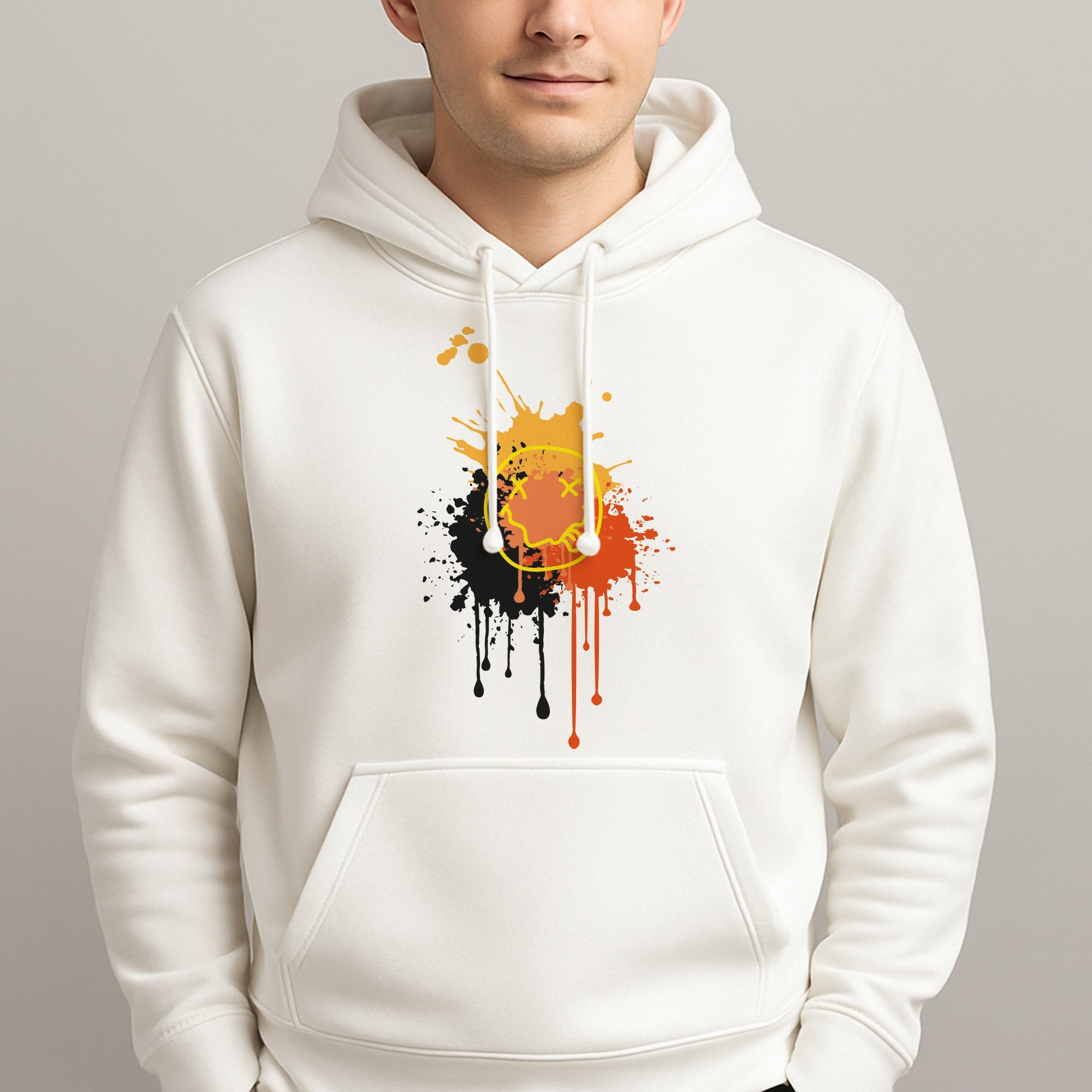 Orange Graffiti - Skate Aesthetic  Unisex Hooded Pullover