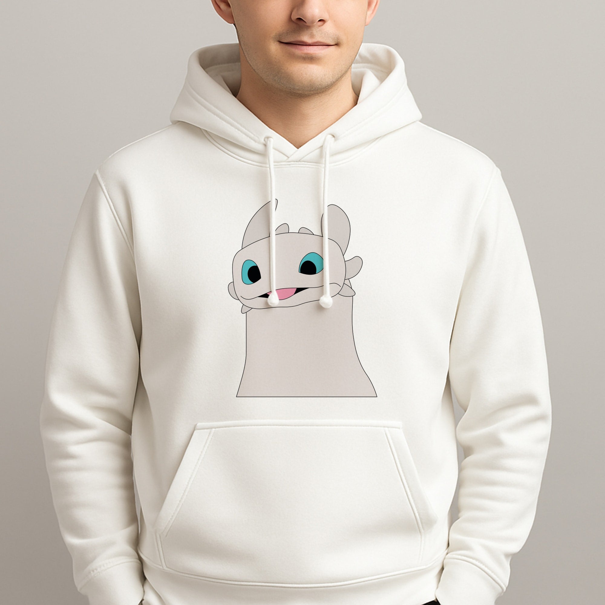 White Fury Dragon Hoodie