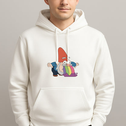 Garden Gnome Rainbow Unisex Hooded Pullover