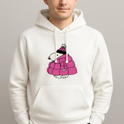 Cartoon Beagle Puffer Jacket Pink Hoodie 4