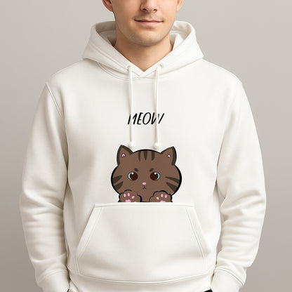 Meow Purple - Cats Unisex Hooded Pullover