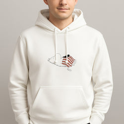 Moom On Grass Unisex Hooded Pullover