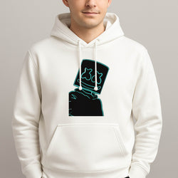 Black White Helmet DJ Neon Hoodie