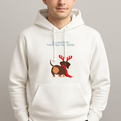 Dachshund Through The Snow - Christmas Unisex Hooded Pullover