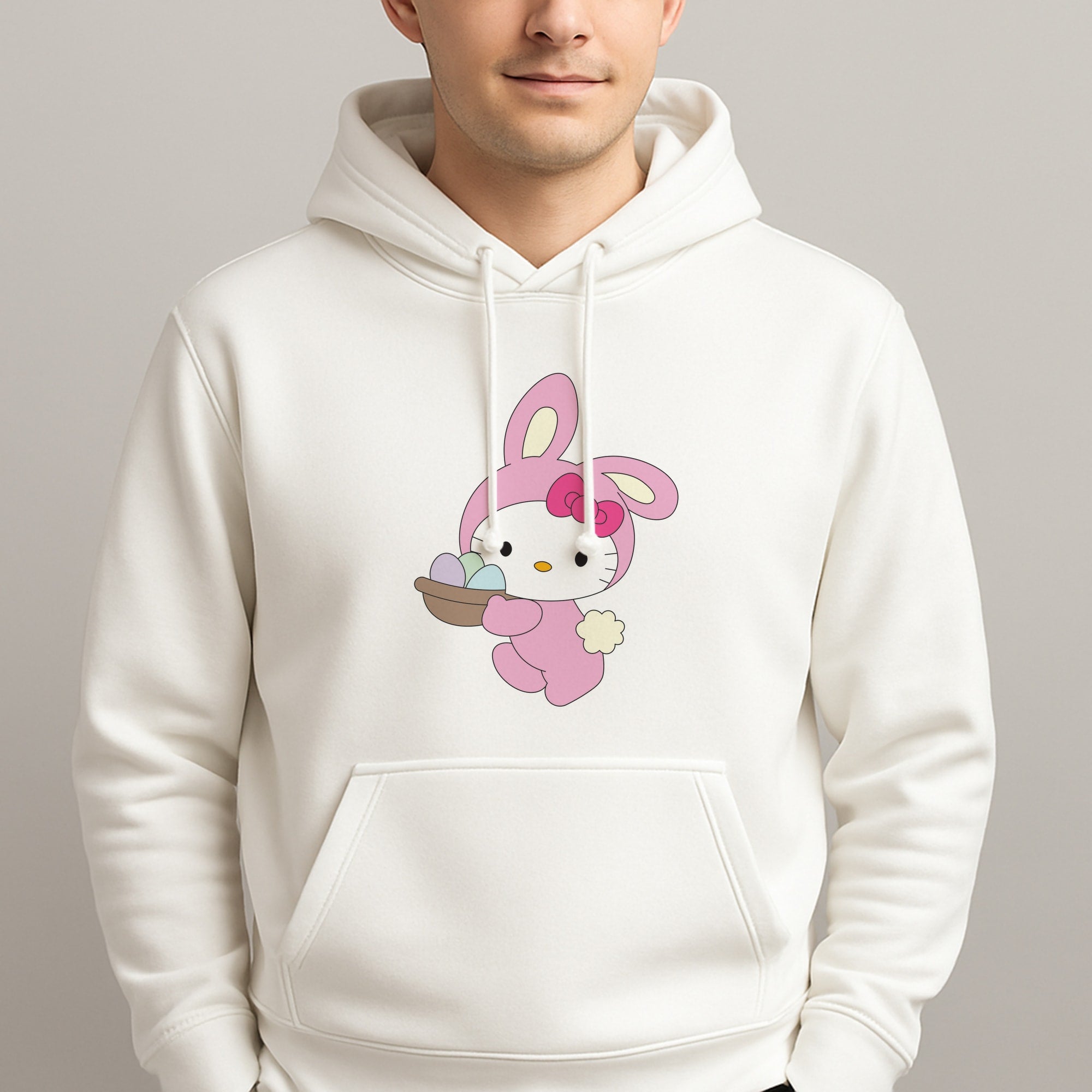 Cute Bunny 2025 Unisex Hooded Pullover
