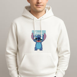 Standing Blue Alien - Personalised Disney Unisex Hooded Pullover
