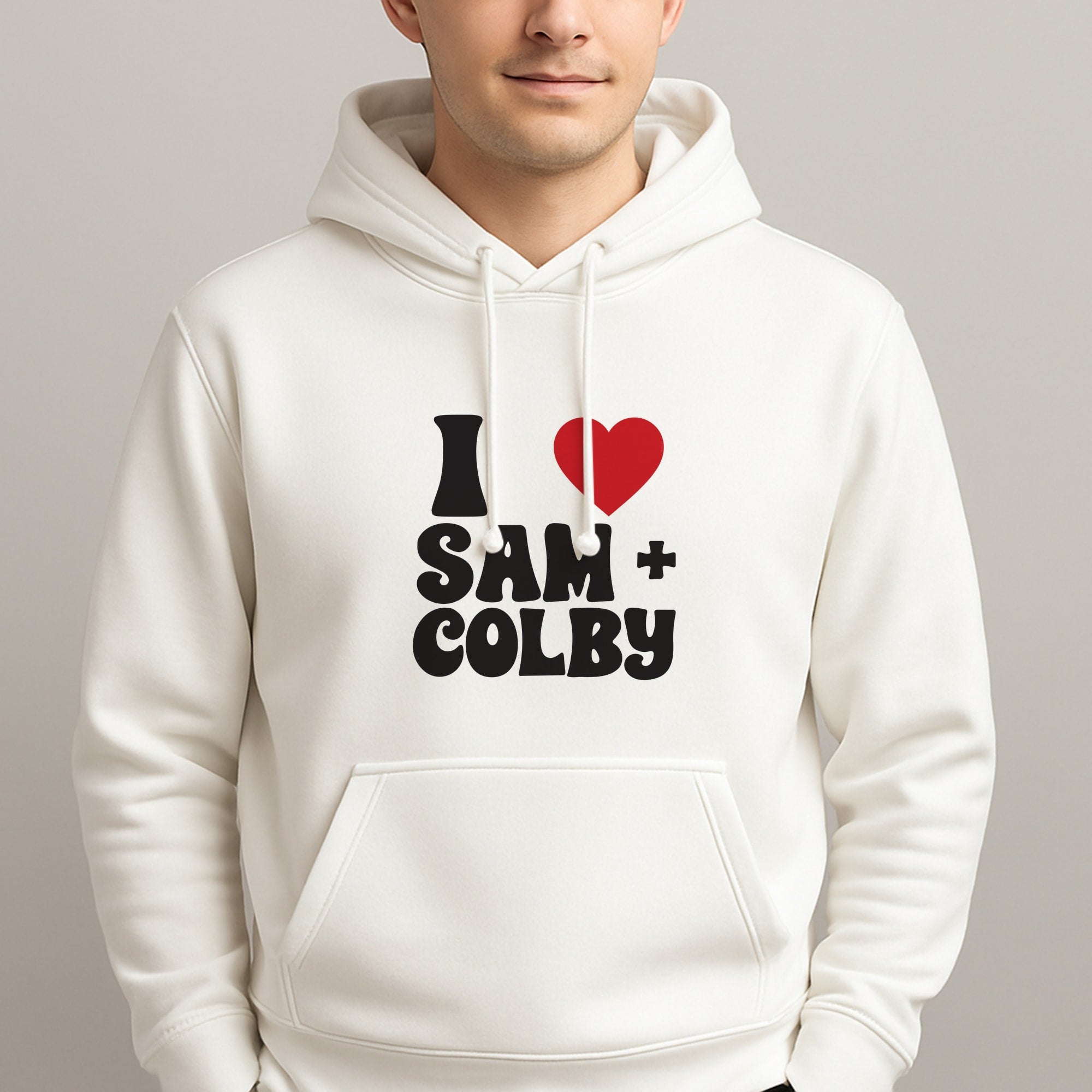 I Love S & C Unisex Hooded Pullover