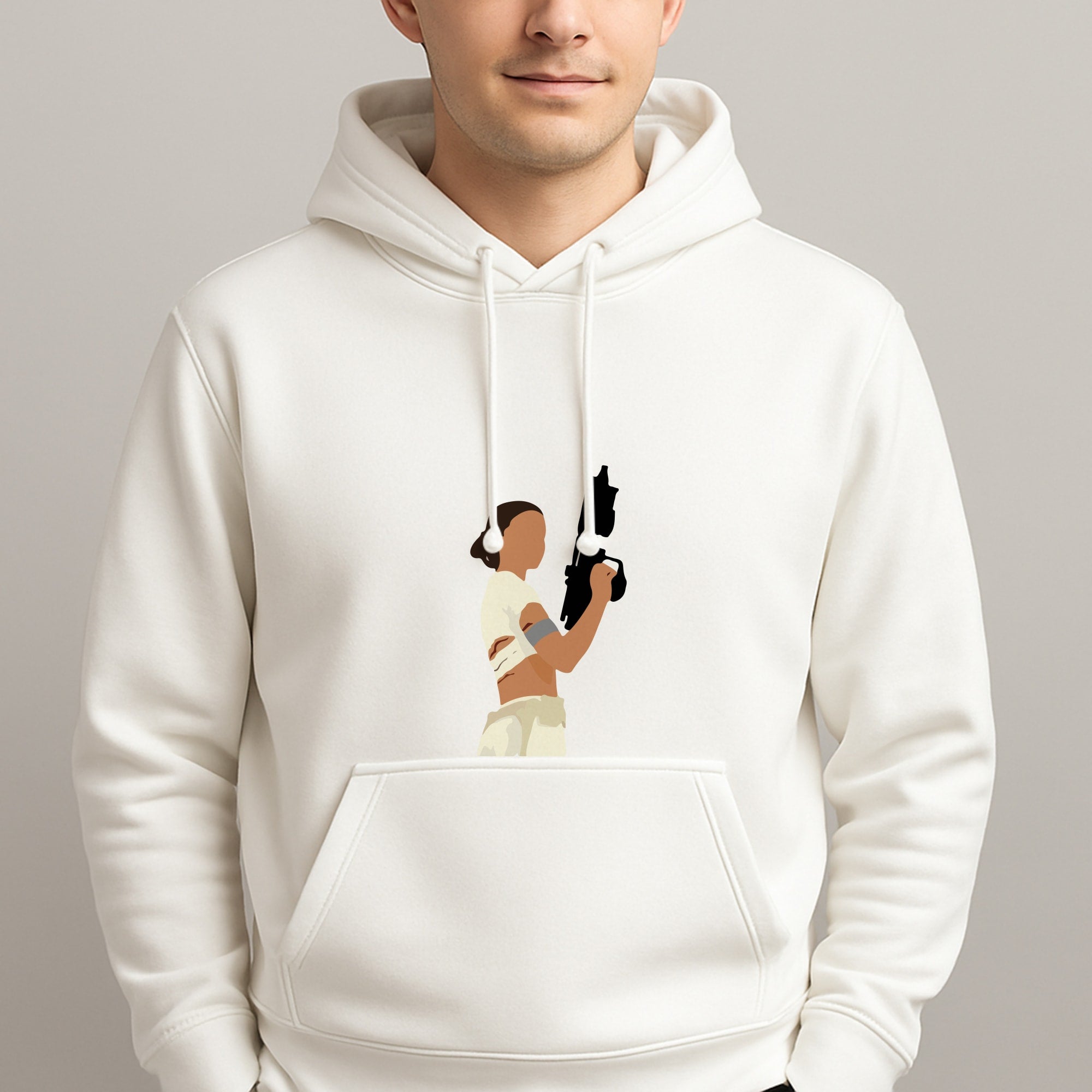 Leia With Gun Unisex Hooded Pullover