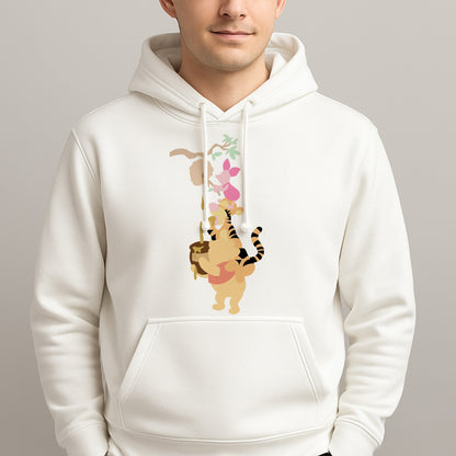 Bouncing Tiger , Piglet , Yellow Bear Unisex Hooded Pullover