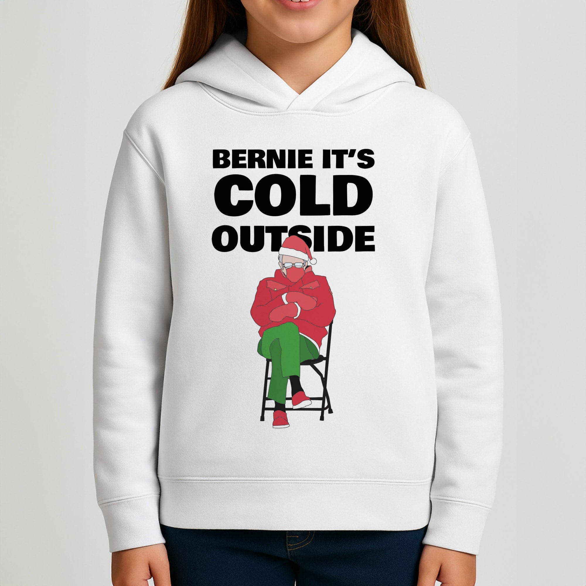 Bernie It's Cold Outside Girls Hoodie